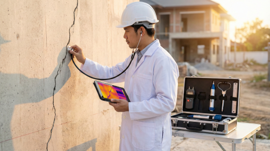 O engenheiro diagnóstico utiliza ferramentas técnicas para enxergar o que os olhos não veem.